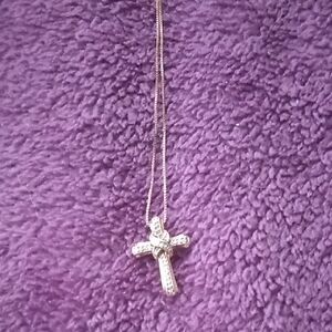 JCPenney Silver Cross Necklace